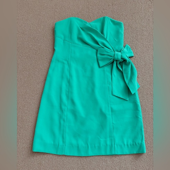 NWT Lilly Pulitzer Vibrant Green Stela Strapless Dress in Spearmint, Size 6 - Picture 2 of 5